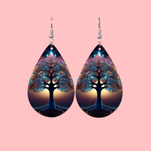 boucles d'oreilles arbre de vie