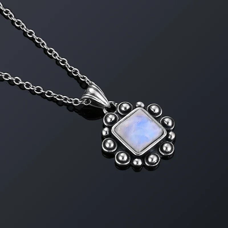 pierre de lune naturelle 925 bijoux en argent pendentifs colliers