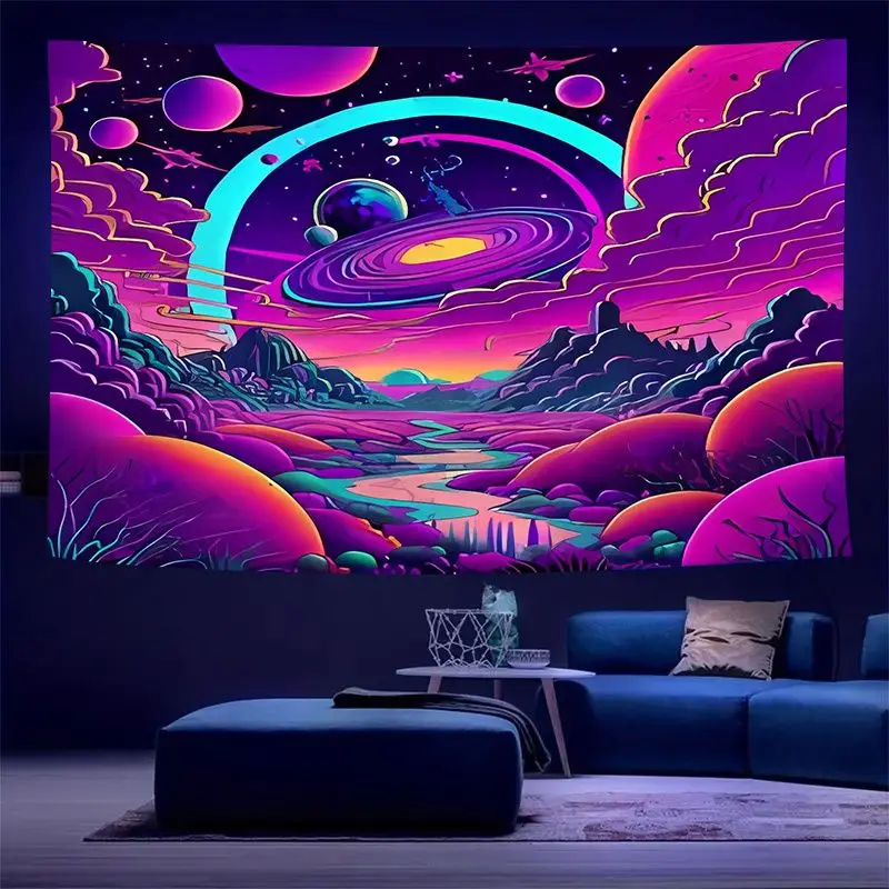 tapisserie murale uv cosmique