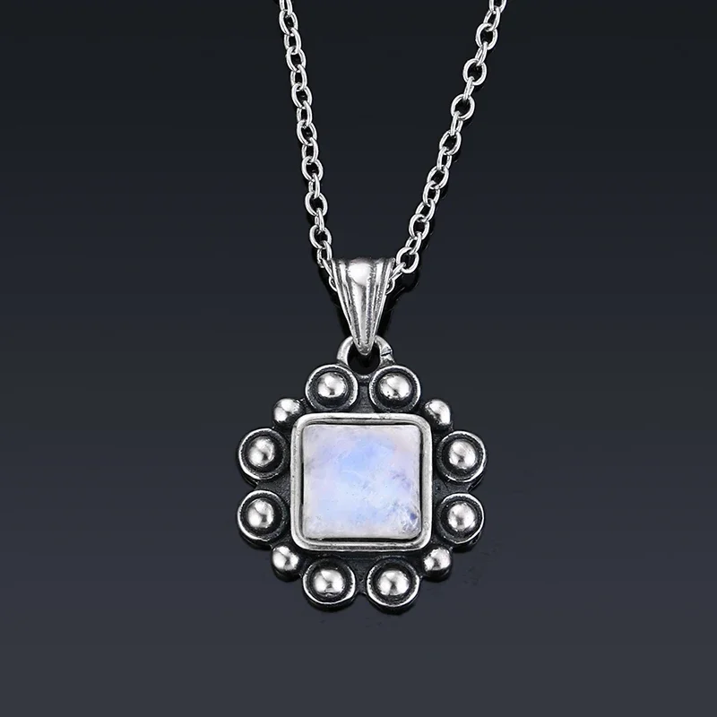 pierre de lune naturelle 925 bijoux en argent pendentifs colliers
