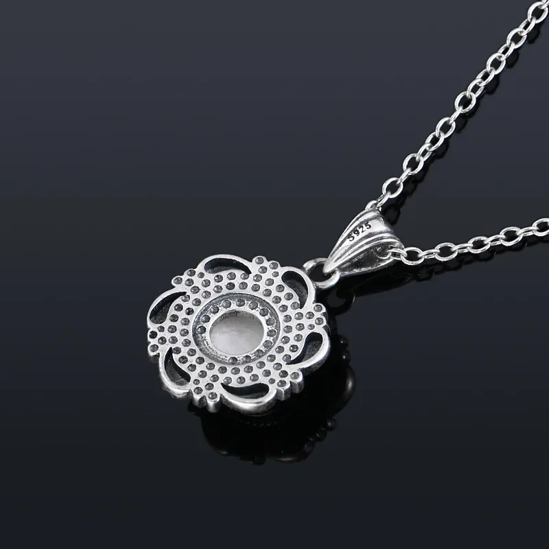 pierre de lune naturelle 925 bijoux en argent pendentifs colliers