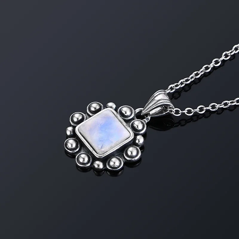 pierre de lune naturelle 925 bijoux en argent pendentifs colliers